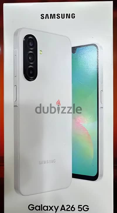 SAMSUNG GALAXY A26 5G 128GB 6GB RAM New جديد ضمان محلي  لون ابيض