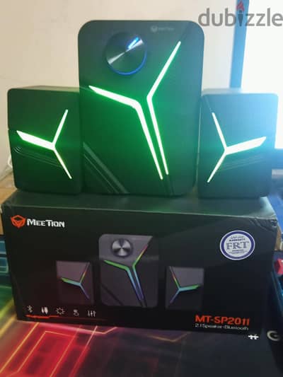 Meetion SP2011 Pro 2.1 11W RGB Bluetooth Speaker (Bass) - سبيكر جيمينج