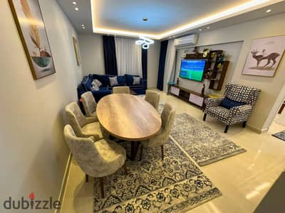 Furnished 99m² apartment for rent in Al Rehab 2 | Modern furnishings, 4th floor, elevator, special finishes in the new 7th phase