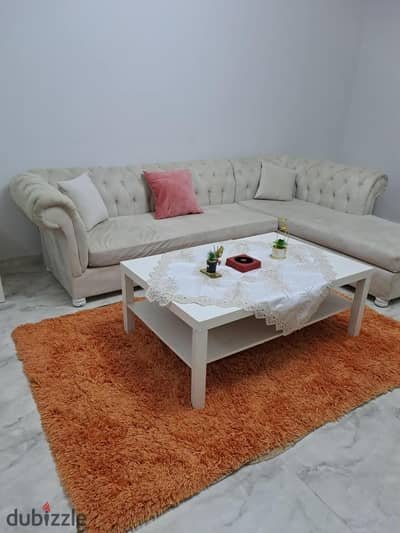 Furnished Apartment for Rent Modern Furniture Directly in Front of the Market Ready to Move In Next to Services Phase 8 Al Rehab 2 First Settlement