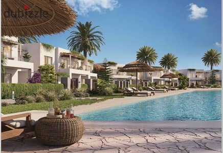 Chalet ready for immediate delivery in the heart of Ras El Hekma and one of the strongest projects on the coast 'Naya Bay' fully finished + kitchen ca