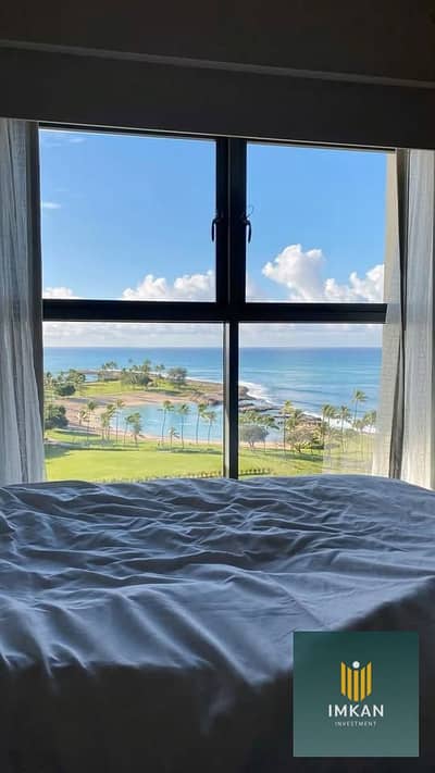 شالية Sea View متشطب بالكامل للبيع بخصم علي الكاش / وبالتقسيط علي 8 سنين بدون فوايد في قرية جايا الساحل الشمالي - قريبة للعالمين Gaia North Coast