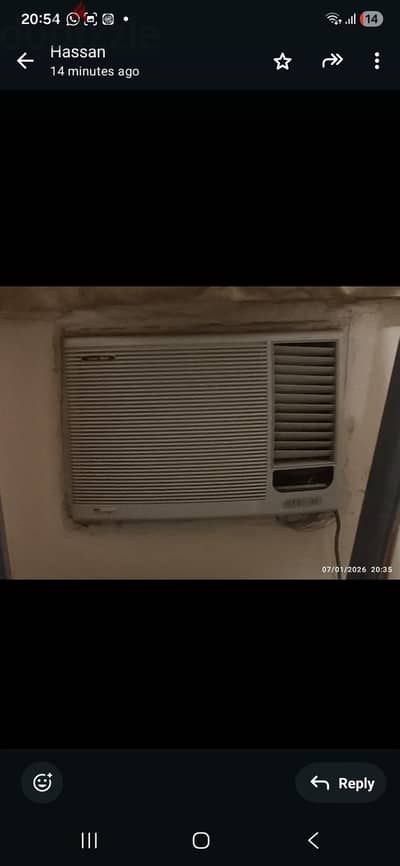 تكييف شباك يونيون اير اتنين وربع حصان مستعمل وشغال كويس