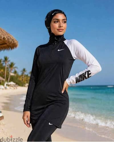 بوركينى nike first copy مقاس xl تلبيس واسع يلبس من ٨٠ الى ١٠٠ ك