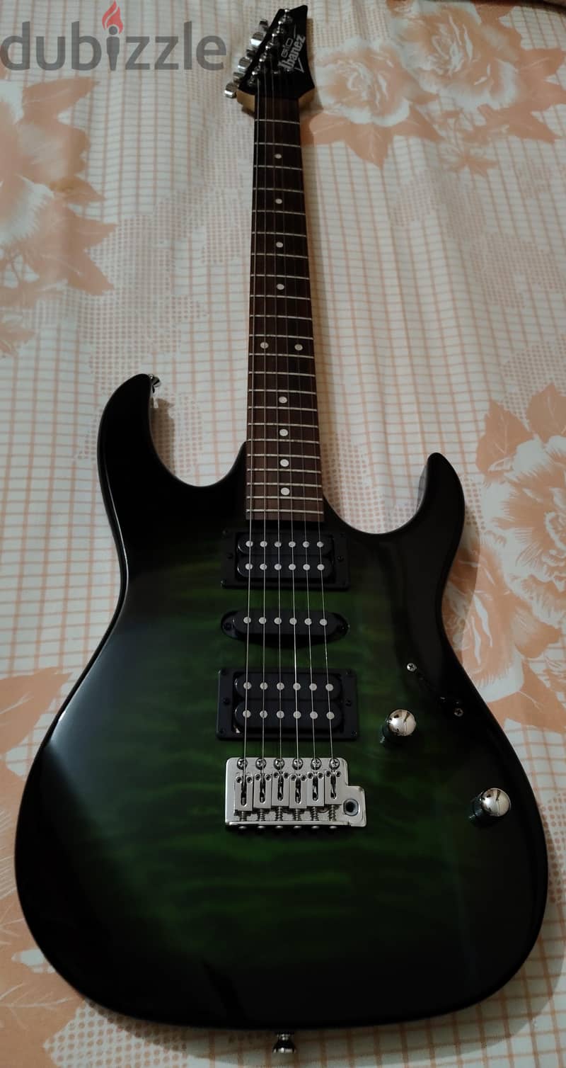 اليكتريك جيتار  Ibanez Gio GRX70QA, Cable and Padded Gig Bag 1