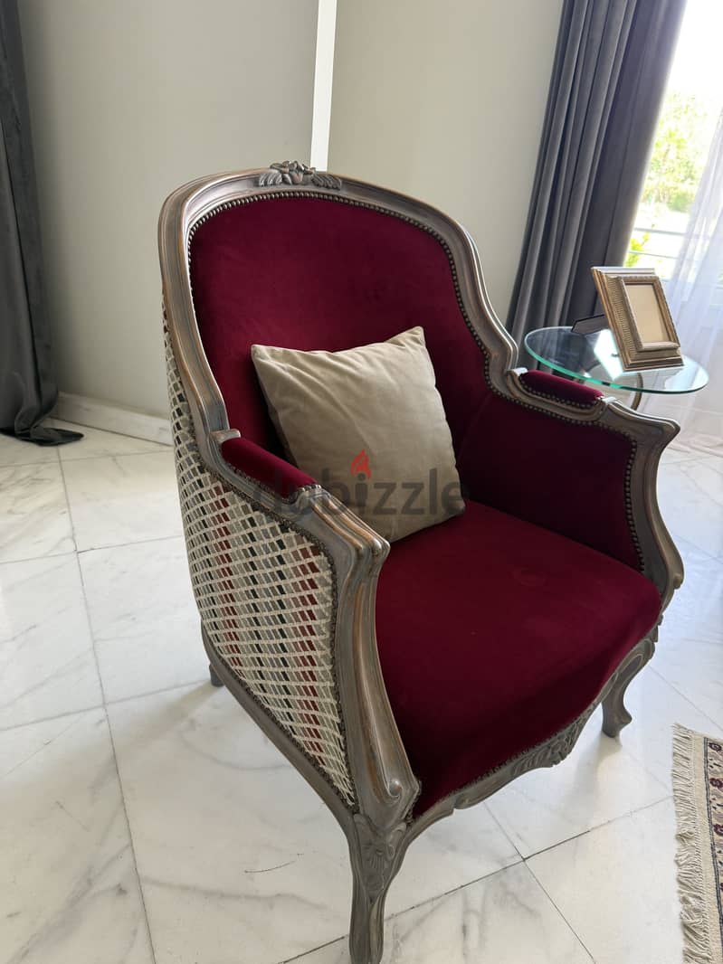 Sofa and 2 bergères 1
