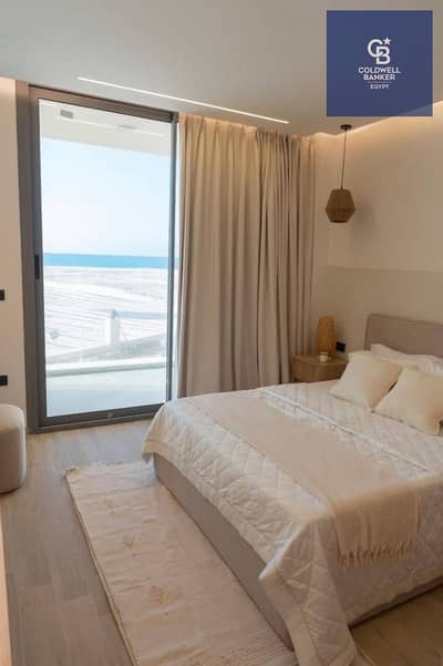 Installments over 5 years, immediate delivery, Direct Sea View chalet with open sea views from all rooms, hotel finishing in the heart of the marina