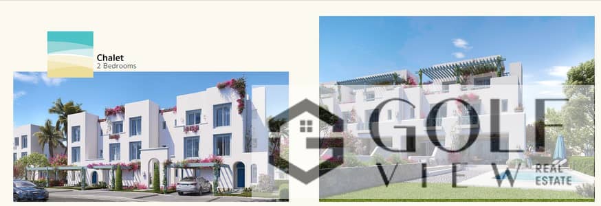 For a quick sale: a single-story chalet with a 92 m² garden and an 80 m² garden in Mountain View, Ras Al-Hikma, North Coast, in the Evia View phase. I