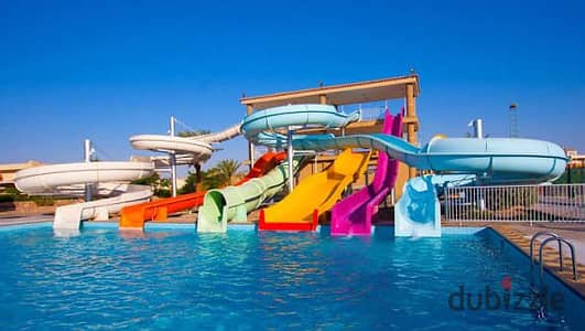 Own a two-bedroom chalet with a garden fully furnished with a deposit of 185 Lasirena Ras Sedr