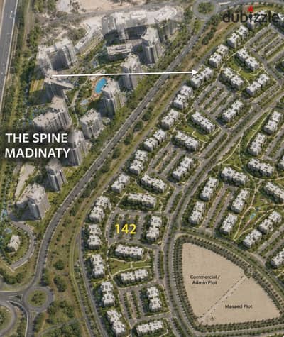 A 141 sqm apartment overlooking the spine in Madinaty is for sale with installment options in B14 with the lowest offers, financing over 10 years.
