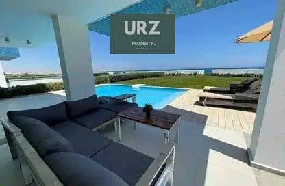 Standalone first-row sea view villa in the North Coast fully finished with private pool ACs & kitchen Near Marassi Hacienda June  Direction Whit