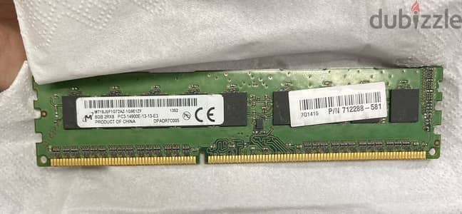 رامة ٨جيجا ddr3. للوركستيشن