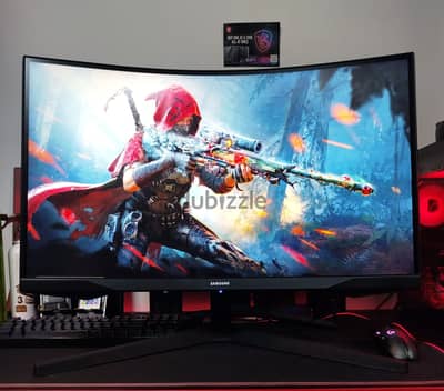 شاشة للجيمنج Samsung 27-Inch G5 Odyssey 2K Curved Gaming Monitor VA Pa