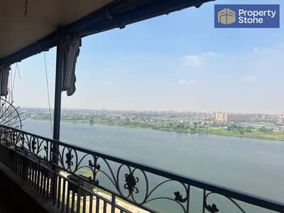 Furnished apartment for rent – Corniche Al-Maadi | Direct panoramic view of the Nile 