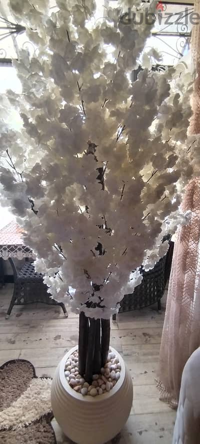 شجرة صناعي ورق الياسمين من جزوع شجر طبيعي ارتفاع 220 سم handmade