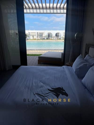 كابين مفروش 2 نوم فيرست رو للإيجار في هاسيندا باي – إطلالة على اللاجون والبحر، بخدمات فندقية