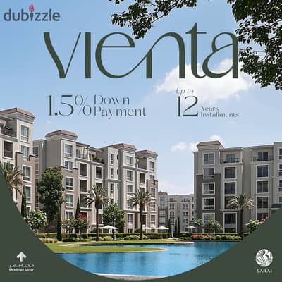 شقة للبيع 101م كمبوند سراي Sarai Compound VIENTA بمقدم تعاقد 115 ألف
