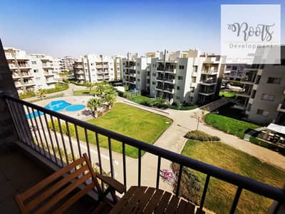 For rent Fully Finished Apartment Overlooking Swimming pool with kitchen & ACs in compound the Address - Sheikh Zayed