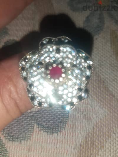 silver marcasite خاتم فضه