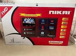شاشه نيكاي Nikai سمارت ٤٣ بوصه استخدام سنه واحده