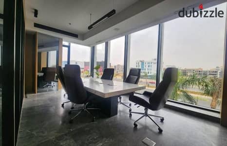 Fully finished office with ACs for sale directly on South Teseen St. , right in front of Concord Plaza in the Fifth Settlement (New Cairo)