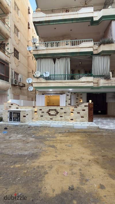 Ground floor apartment with a private entrance for sale in Al-Ajmi, Palm Beach near services, excellent residential location with all amenities included.