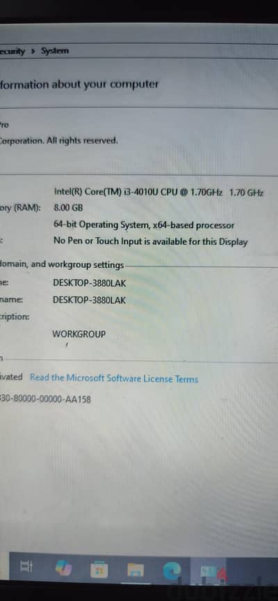 لاب توب i3 لينوفو بطاريه ساعتين