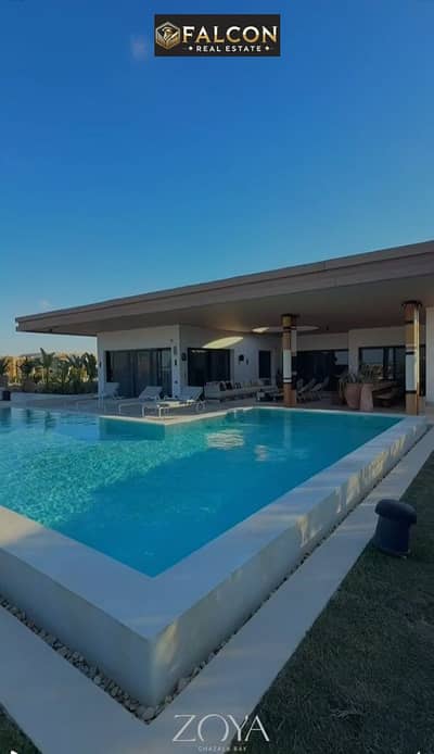 فيلا جاهزة للمعاينة  صف أول  بحر فيو 360ْ  من كل غرفة تشطيب Luxury للبيع في غزالة باي الساحل الشمالي بجوا مراسي وتلال Ghazala Bay Next Marassi