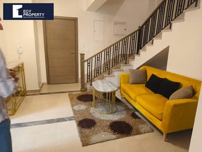 Duplex For Sale Fully Finished Pool View Furnished in Uptown Cairo - Mokattam