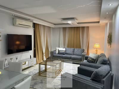 A fully furnished 136-square-meter apartment is available for rent in Madinaty. It features 3 bedrooms and 2 bathrooms and is situated close to all am