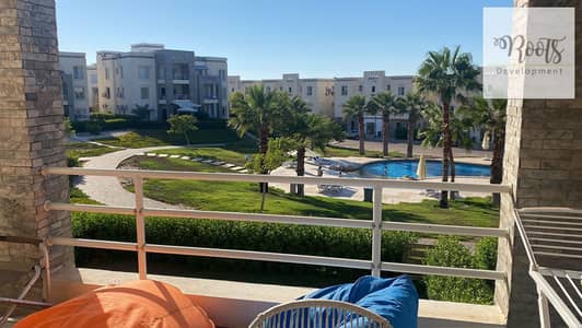 للبيع شالية فيو لاند سكيب وحمام سباحة وتكييفات فى أمواج ، الساحل الشمالي. Chalet for sale landscape view and swimming pool,ACs, in Amwaj, North Coast.