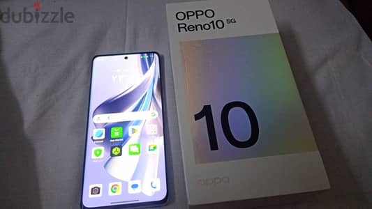 للبيع موبايل OPPO Reno 10 5G بحالة الزيرو بالعلبة والمشتملات