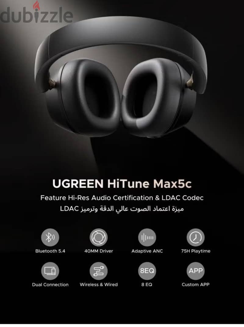 wireless bluetooth headphones hitune max 5C adaptivenoise cancellation 3