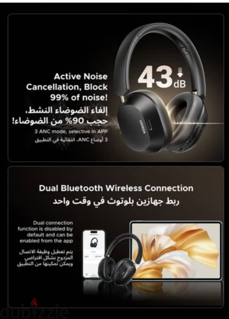 wireless bluetooth headphones hitune max 5C adaptivenoise cancellation 5