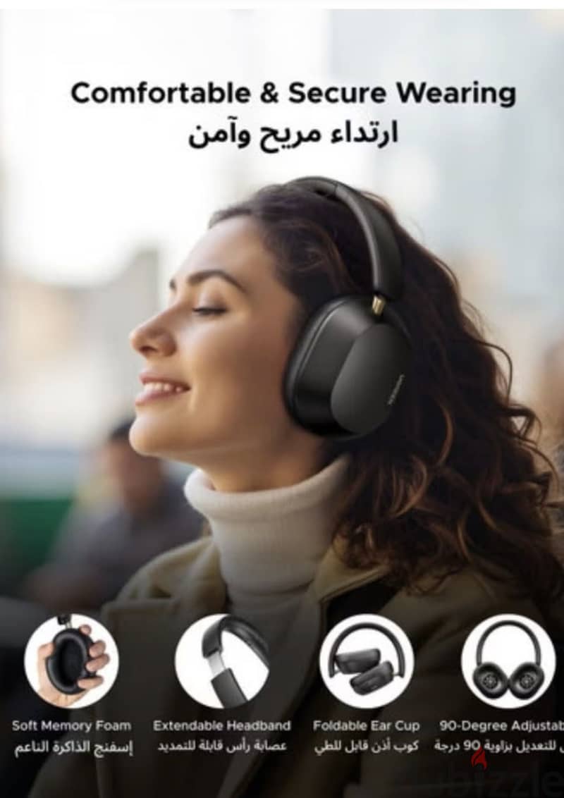 wireless bluetooth headphones hitune max 5C adaptivenoise cancellation 7