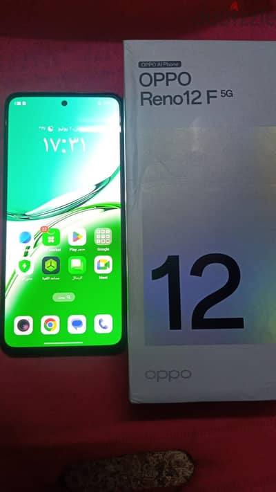 للبيع موبايل اوبو Reno 12F 5G بحاله زيرو - استعمال حريمي