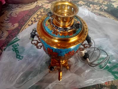 سماور كهربائي روسي . غلاي ماء . اصلي . نحاس . بختم الجوده الروسي