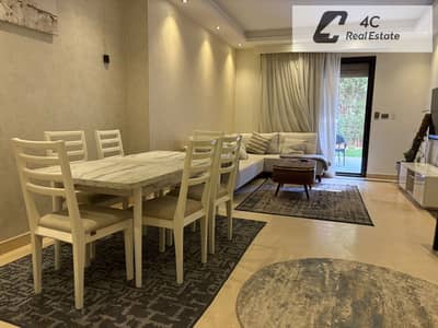 For rent: Luxury corner apartment with private garden in Eastown Compound, Sodic. First occupancy, with a distinctive layout and the lowest rent
