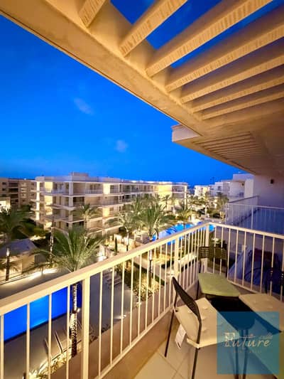 استديو مودرن للإيجار في مراسي مارينا بأفضل موقع دايركت علي حمام السباحه - Marassi north  coast