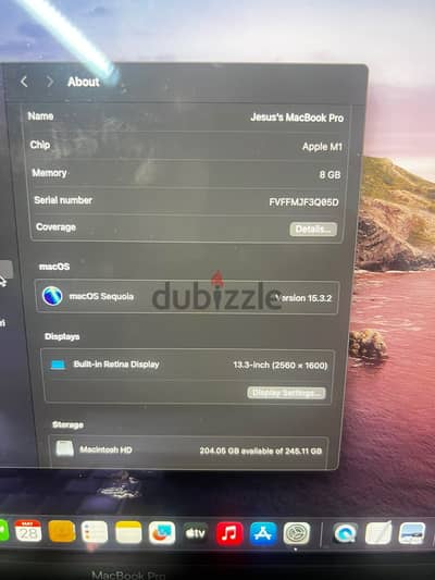 MacBook pro 2020 M1