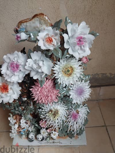 vinsyge chinese pocelain floral sculpture