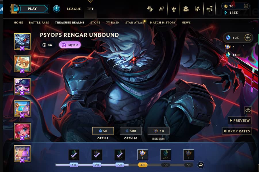 High level account (630) | 192 skins | Plat 4 10
