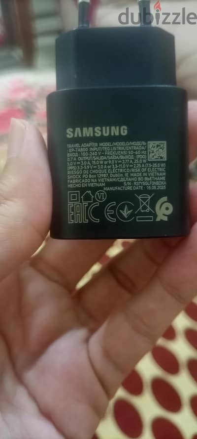 رأس شاحن سامسونج سريع أصلي 25W بالضمان من تو بي