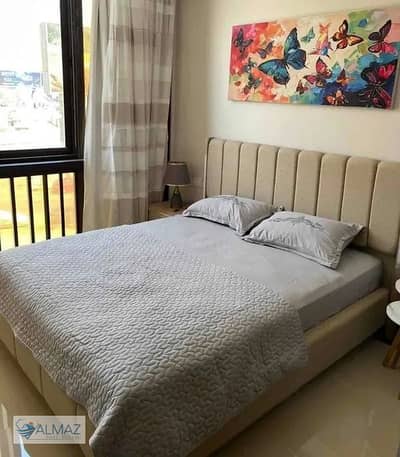 Furnished 50 sqm studio apartment for rent in Porto New Cairo Compound, Fifth Settlement, directly opposite the American University in Cairo (AUC)