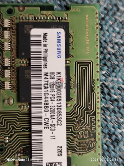 DDR4 SAMSUNG اصلية ١٦ جيجا