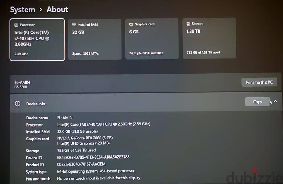 Dell G5 5500 5