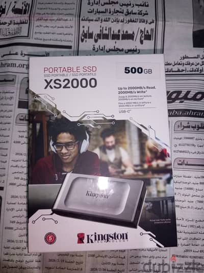 KINGSTONE XS2000 External (SSD) SPEED 2000 mb R/W 500GB جديد متبرشم