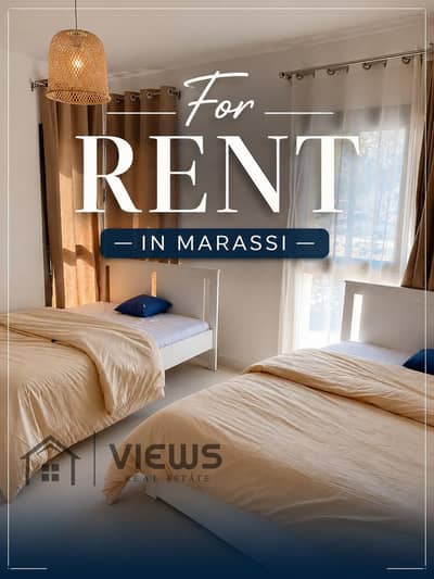 Chalet with garden for rent very prime location pool view furnished Marassi Marina