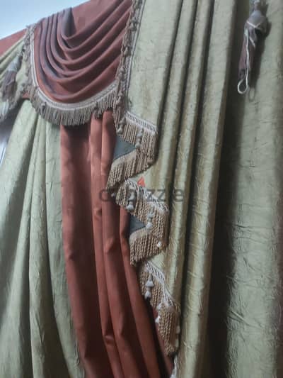 ستائر براقع وشيفون استعمال نظيف جدا
