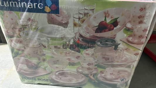Luminarc "Poeme Rose" 72-Piece Arcopal Dinner & Tea Set